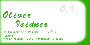 oliver veidner business card